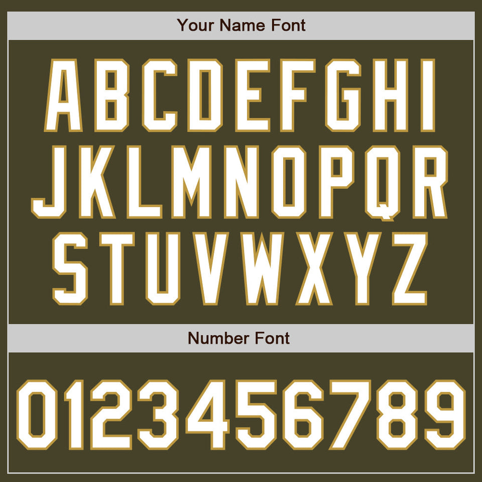 Custom Stitched Olive White-Old Gold Baseball Pullover Sweatshirt Hoodie