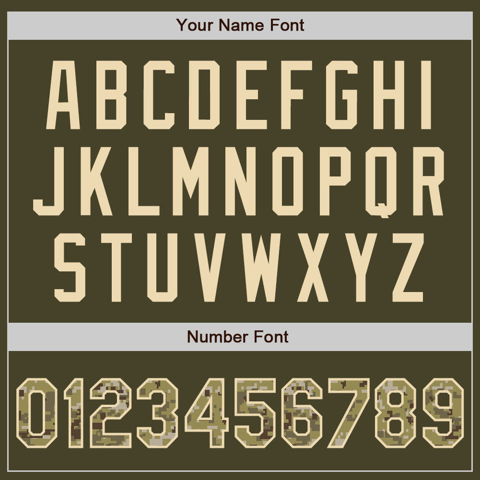 Custom Stitched Olive Camo-Cream Baseball Pullover Sweatshirt Hoodie