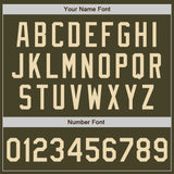 Custom Stitched Olive Cream-Olive Baseball Pullover Sweatshirt Hoodie