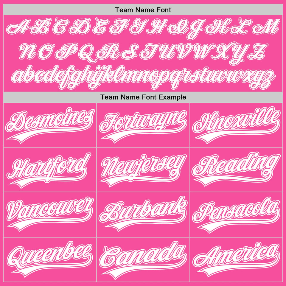 Custom Stitched Pink White-Pink Baseball Pullover Sweatshirt Hoodie