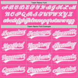 Custom Stitched Pink White-Pink Baseball Pullover Sweatshirt Hoodie
