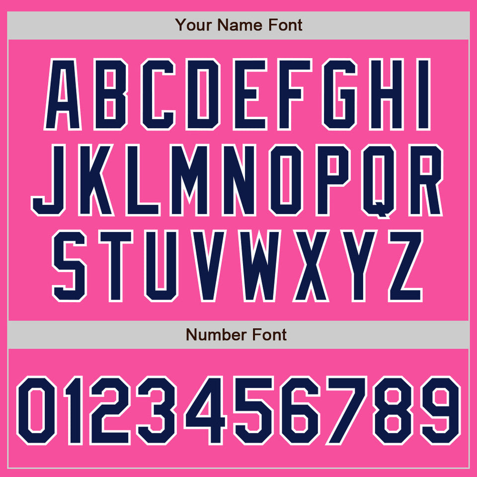 Custom Stitched Pink Navy-White Baseball Pullover Sweatshirt Hoodie