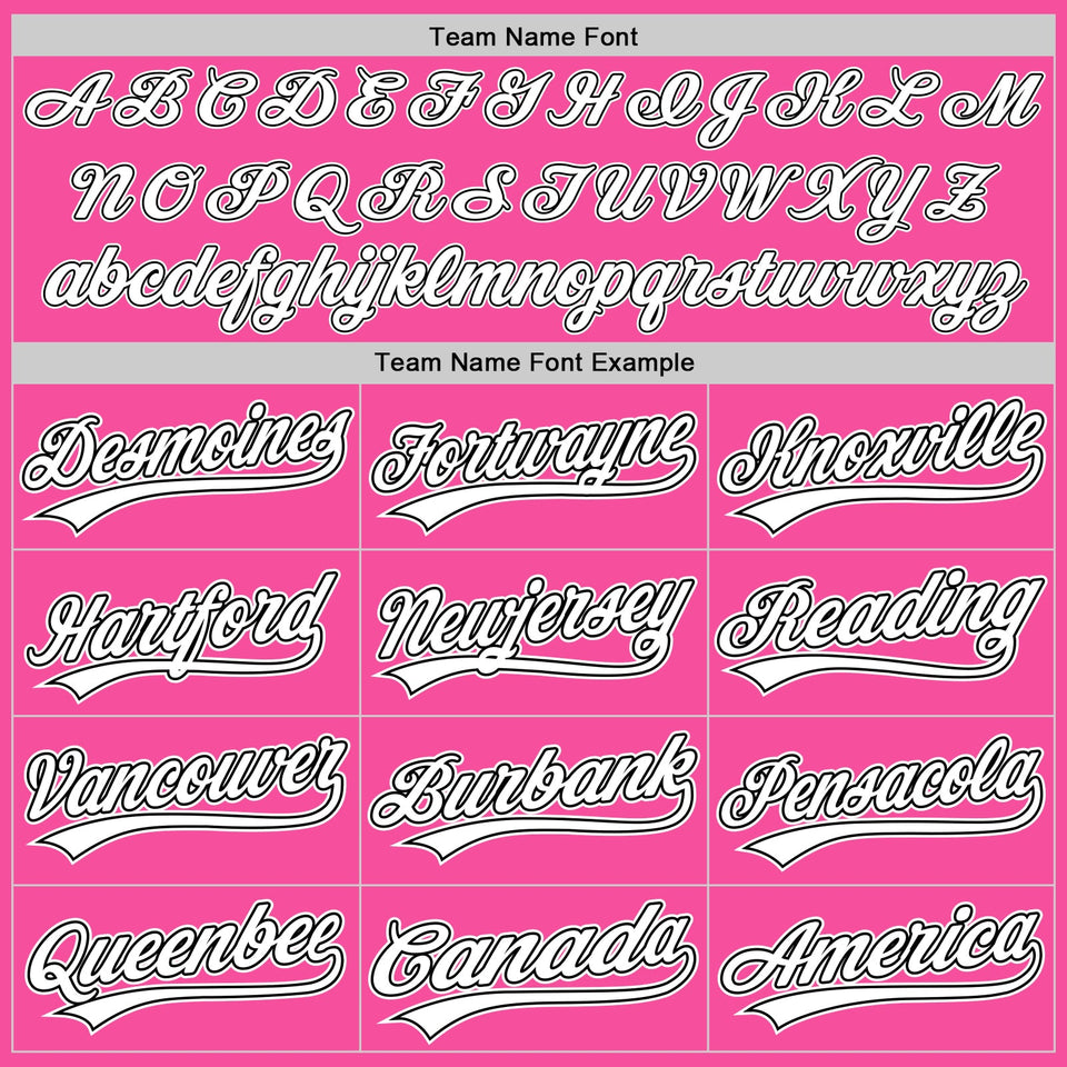 Custom Stitched Pink White-Black Baseball Pullover Sweatshirt Hoodie