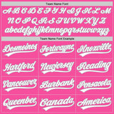 Custom Stitched Pink White-Gray Baseball Pullover Sweatshirt Hoodie