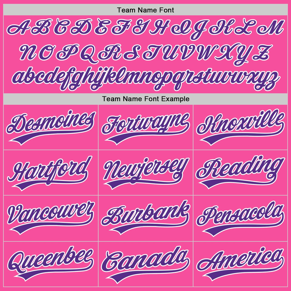 Custom Stitched Pink Purple-White Baseball Pullover Sweatshirt Hoodie