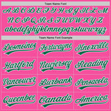 Custom Stitched Pink Kelly Green-White Baseball Pullover Sweatshirt Hoodie