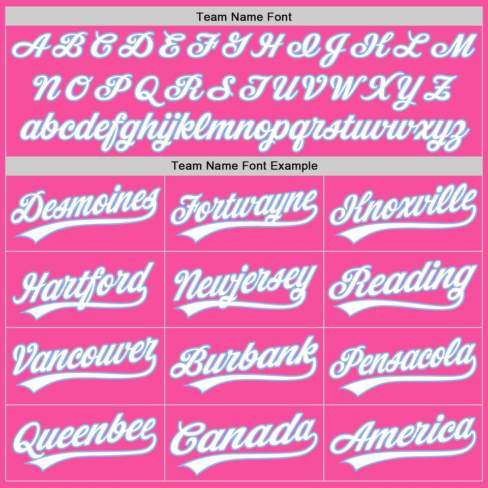 Custom Stitched Pink White-Light Blue Baseball Pullover Sweatshirt Hoodie