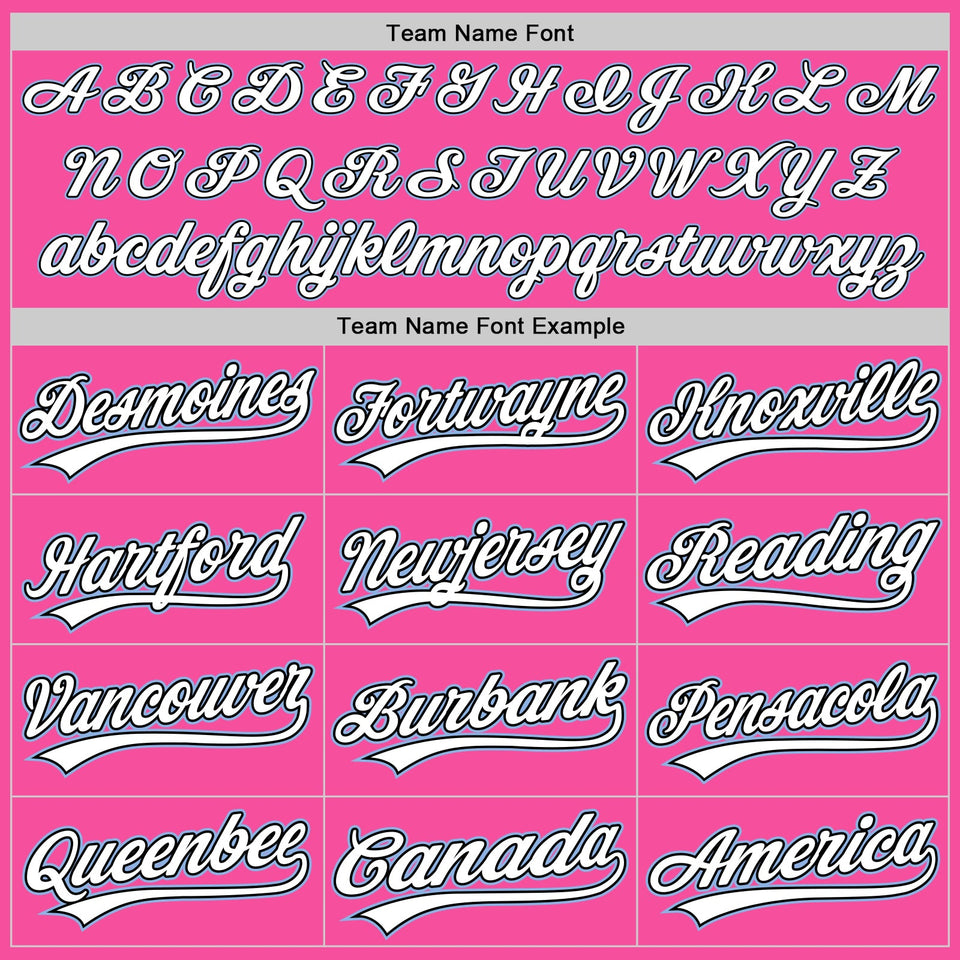 Custom Stitched Pink White Light Blue-Black Baseball Pullover Sweatshirt Hoodie