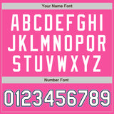 Custom Stitched Pink White Light Blue-Black Baseball Pullover Sweatshirt Hoodie