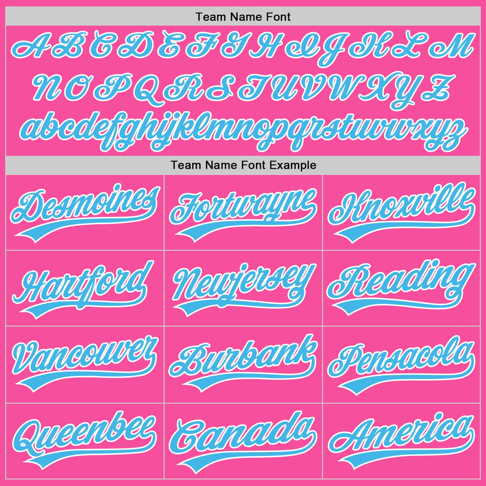 Custom Stitched Pink Sky Blue-White Baseball Pullover Sweatshirt Hoodie