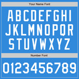 Custom Stitched Powder Blue White-Powder Blue Baseball Pullover Sweatshirt Hoodie