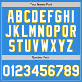 Custom Stitched Powder Blue White-Yellow Baseball Pullover Sweatshirt Hoodie