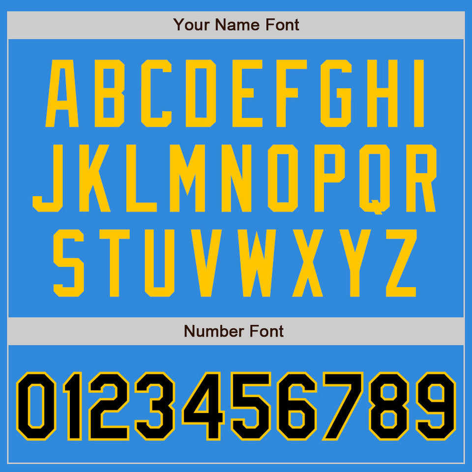 Custom Stitched Powder Blue Black-Yellow Baseball Pullover Sweatshirt Hoodie