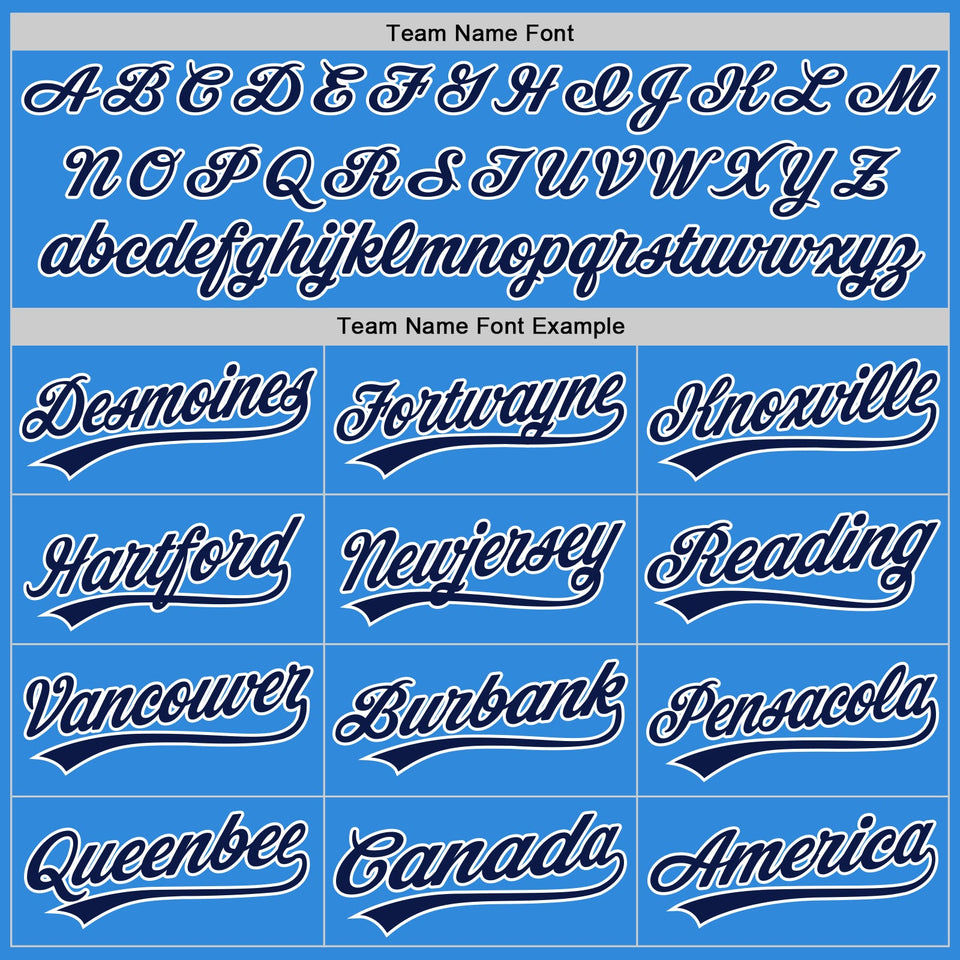 Custom Stitched Powder Blue Navy-White Baseball Pullover Sweatshirt Hoodie