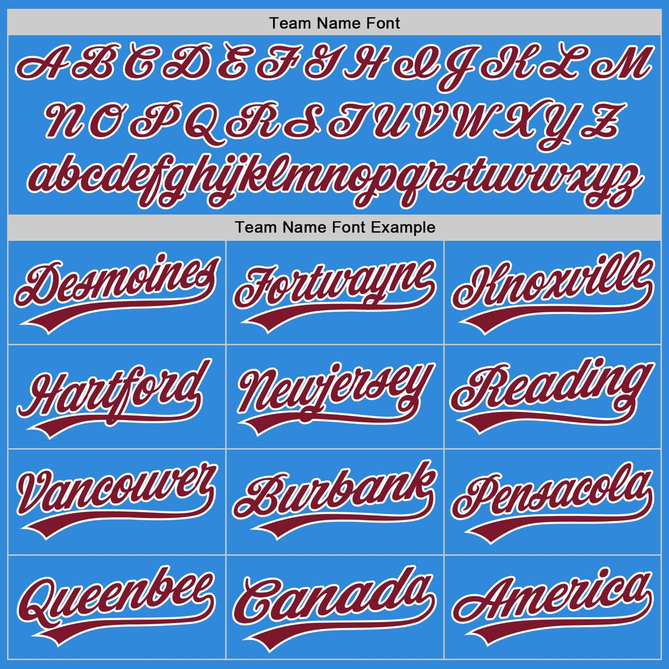 Custom Stitched Powder Blue Crimson-White Baseball Pullover Sweatshirt Hoodie