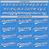 Custom Stitched Powder Blue White-Royal Baseball Pullover Sweatshirt Hoodie