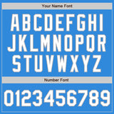 Custom Stitched Powder Blue White-Gray Baseball Pullover Sweatshirt Hoodie