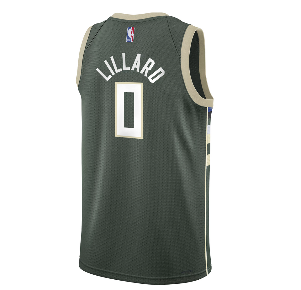 Damian Lillard Milwaukee Bucks 2025 Icon Edition Youth NBA Swingman Jersey