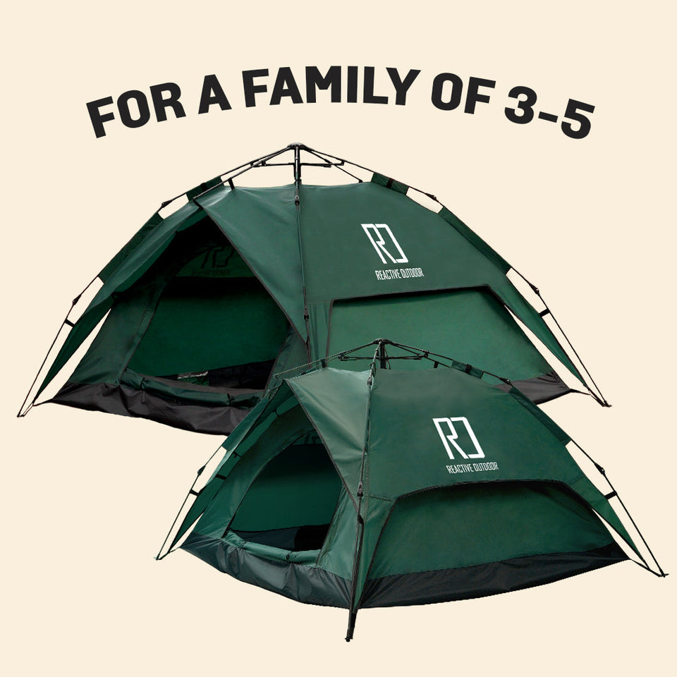 1 Small-Sized + 1 Large-Sized 3Secs Tent (Family Package. US) + Free Camping Checklist