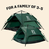 1 Small-Sized + 1 Large-Sized 3Secs Tent (Family Package. US) + Free Camping Checklist