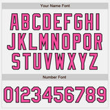 Custom Stitched White Pink-Black Baseball Pullover Sweatshirt Hoodie