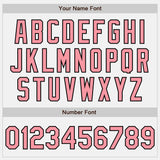 Custom Stitched White Medium Pink-Black Baseball Pullover Sweatshirt Hoodie