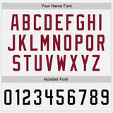 Custom Stitched White Black-Crimson Baseball Pullover Sweatshirt Hoodie