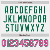 Custom Stitched White Pink-Kelly Green Baseball Pullover Sweatshirt Hoodie