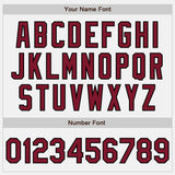 Custom Stitched White Crimson-Black Baseball Pullover Sweatshirt Hoodie