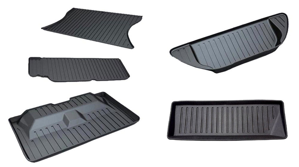 2025 Tesla Model X Front and Rear Trunk Mats Liners (5 Seater)