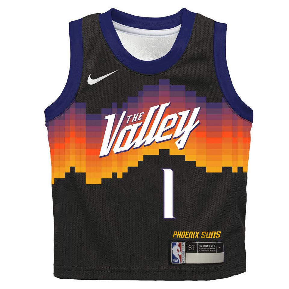 NBA Phoenix Suns Devin Booker Kids Nike 2025-26 City Edition Replica Jersey - Black