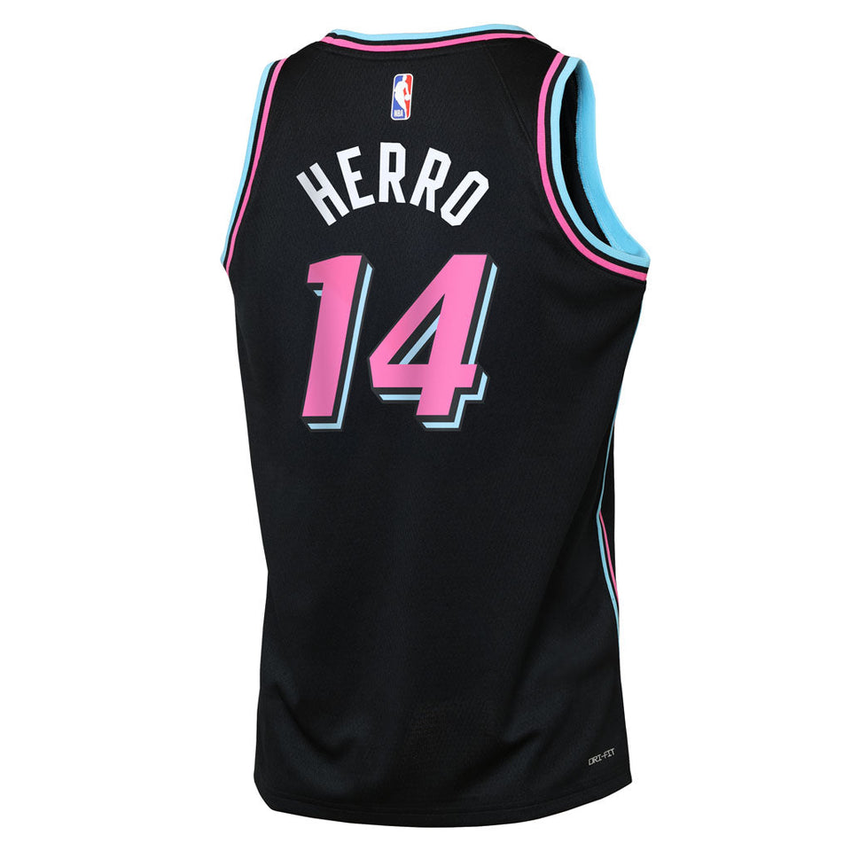 NBA Miami Heat Tyler Herro Youth Nike 2025-26 City Edition Swingman Jersey - Black