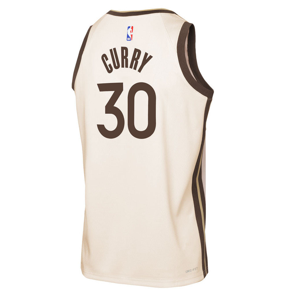 NBA Golden State Warriors Steph Curry Youth Nike 2025-26 City Edition Swingman Jersey - Cream