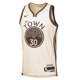 NBA Golden State Warriors Steph Curry Youth Nike 2025-26 City Edition Swingman Jersey - Cream