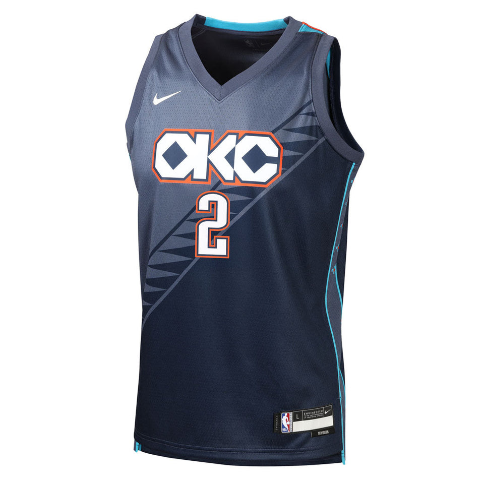 NBA Oklahoma City Thunder Shai Gilgeous-Alexander Youth Nike 2025-26 City Edition Swingman Jersey - Navy