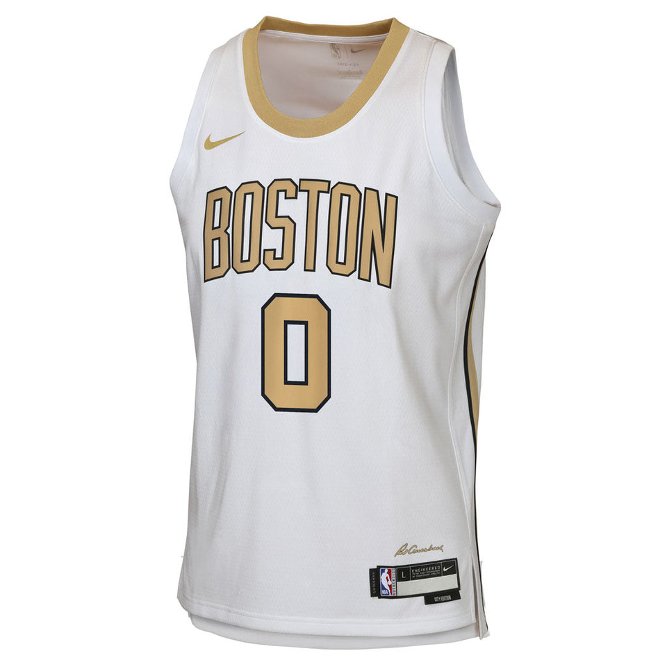 NBA Boston Celtics Jayson Tatum Youth Nike 2025-26 City Edition Swingman Jersey - White