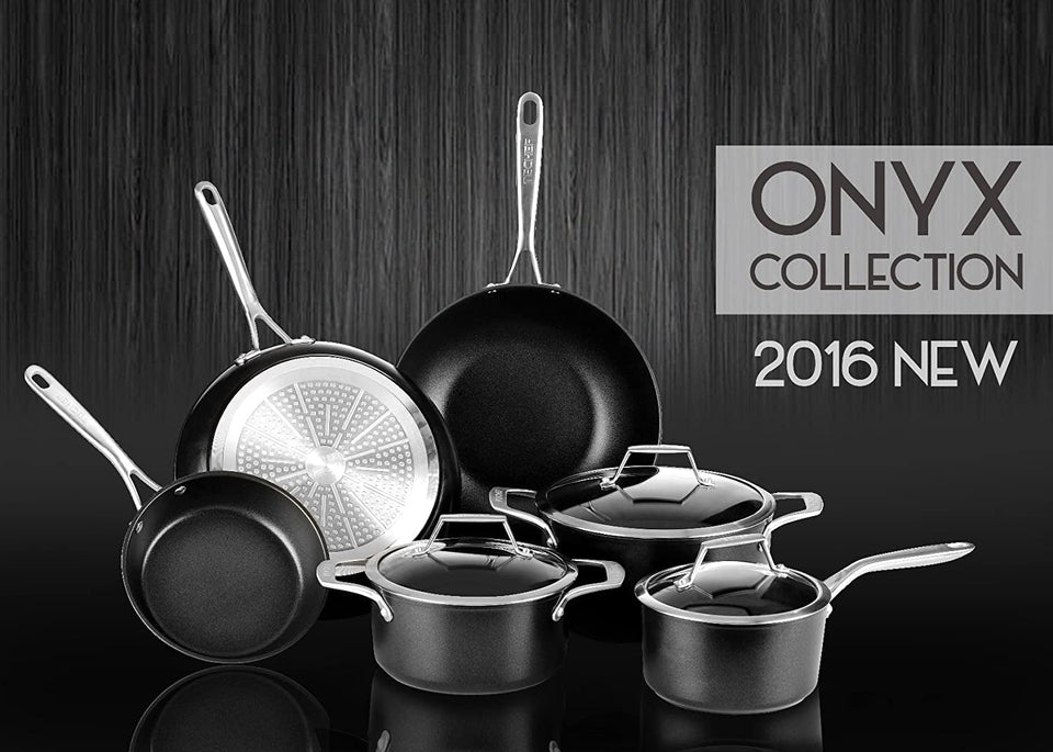 - Onyx Collection. 12-Inch Grill Pan. Coated with New Teflon Platinum Non-Stick Coating (PFOA Free) (12-Inch)