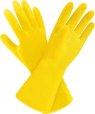 3 Pairs Yellow Cleaning Dish Gloves. Professional Natural Rubber Latex Gloves. Kitchen Dishwashing Gloves (3 Pairs)