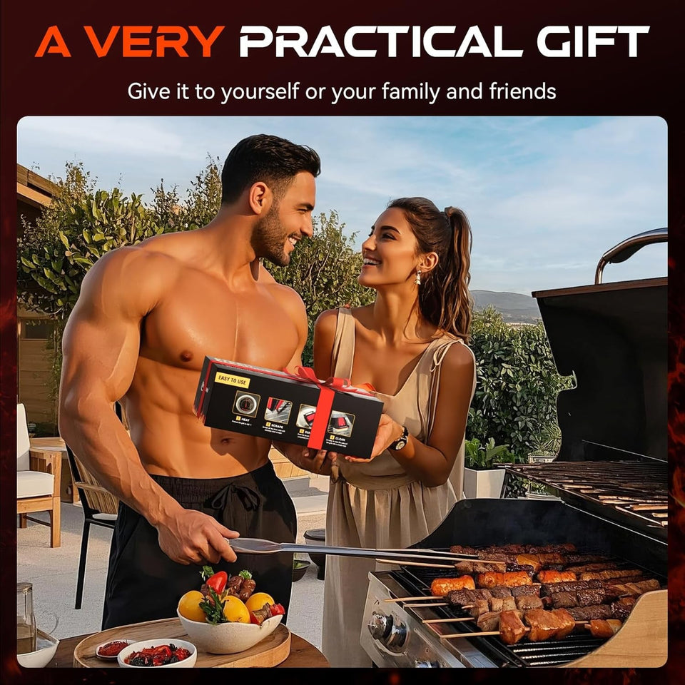 Grill Brush Bristle-Free Steam Cleaning. BBQ Brush Replaceable Heat-Resistant Kevlar Head with Grill Scraper Safe Barbecue Grill Cleaner