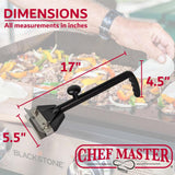 Commercial Griddle Scraper. Flat Iron Grill Griddle Scraper. Professional Restaurant Grade Quality. Blackstone Grill Griddle Scraper. Long Handle for Added Protection. Model 90254