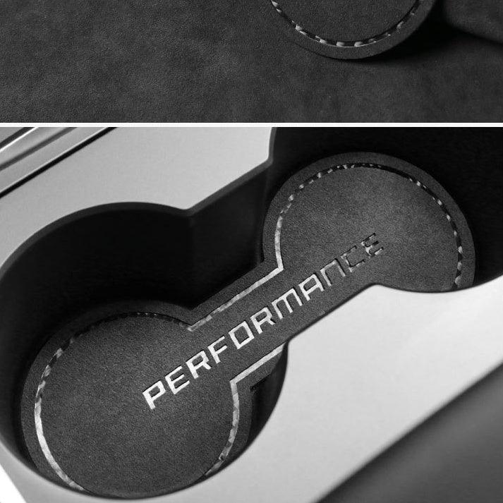 2023 Model 3/Y Alcantara Car Coaster Water Cup Holder Anti-Slip Pad Coaster Double Holder For Tesla (2021-2023)