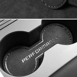 2023 Model 3/Y Alcantara Car Coaster Water Cup Holder Anti-Slip Pad Coaster Double Holder For Tesla (2021-2023)