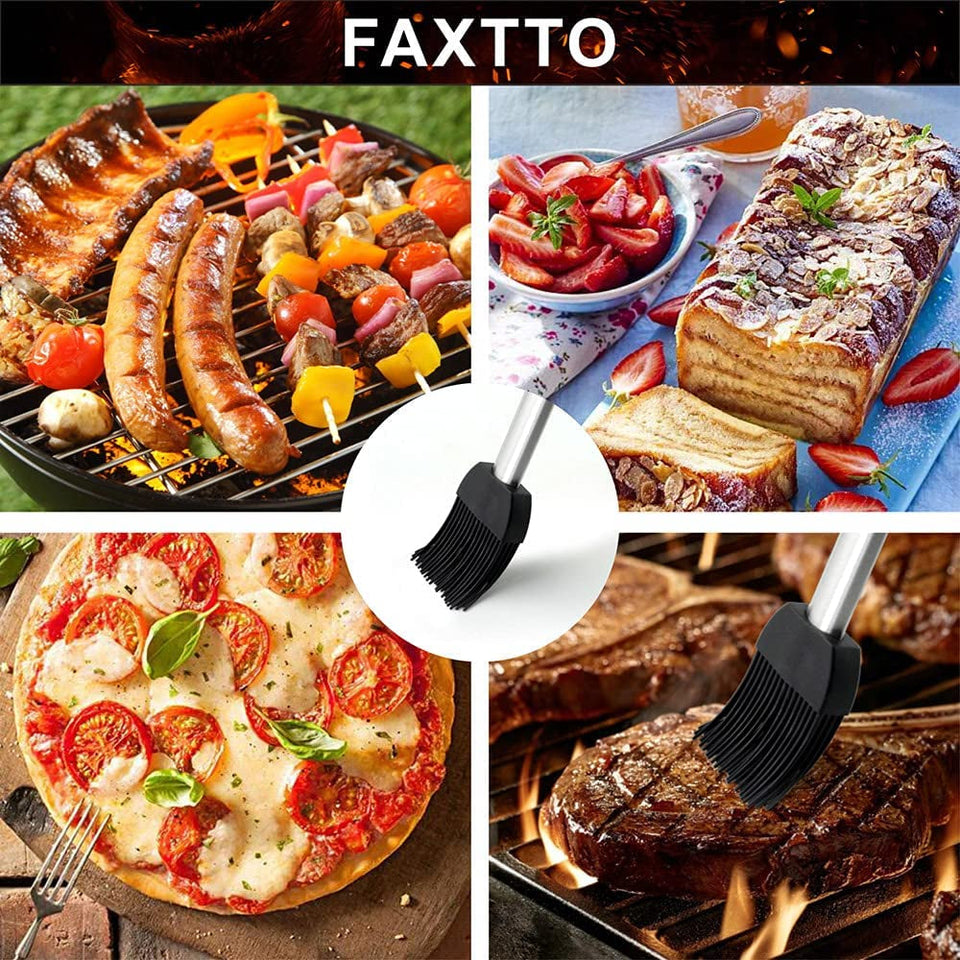 Grill Brush with Extra Strong Long Handle BBQ Cleaner Accessories - Safe Wire BBQ Brush. Triple Barbecue Scrubber Cleaning Brush for Gas/Charcoal Grilling Grates