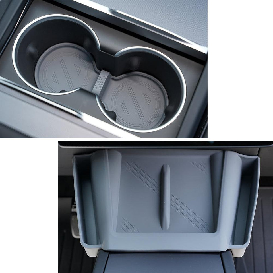 2024 Tesla Model 3 Highland Center Console Organizer Tray Designed For  Armrest Storage Box Cup pad Wireless charging pad Set
