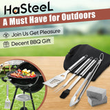 18 Inch Charcoal Grill. Hasteel 2-In-1 Kettle Outdoor Barbecue Grill. Portable Black BBQ Grill for Camping/Backyard/Patio/Picnic. Porcelain-Enameled Lid & Fire Bowl. 254.SQ.IN Cooking Area. 13-Piece