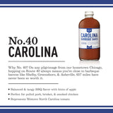 - Carolina Barbeque Sauce. Gourmet Carolina Sauce. Tangy BBQ Sauce with Tomato Vinegar. Premium Ingredients. Made with Gluten-Free Ingredients (20 Oz)