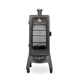 3-Series Vertical Silver Hammertone Wood Pellet Smoker