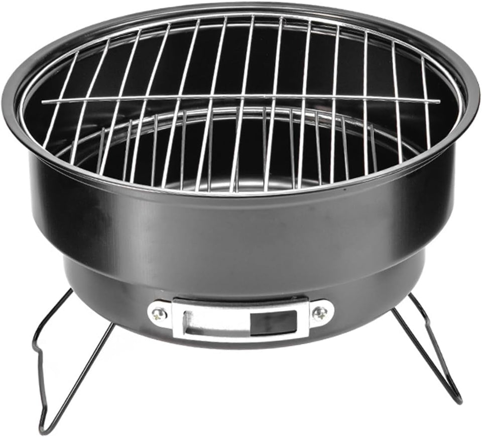 10 Portable round Barbecue BBQ Charcoal Grill with Handle for Outdoor Home Kitchen BBQ Picnic Camping