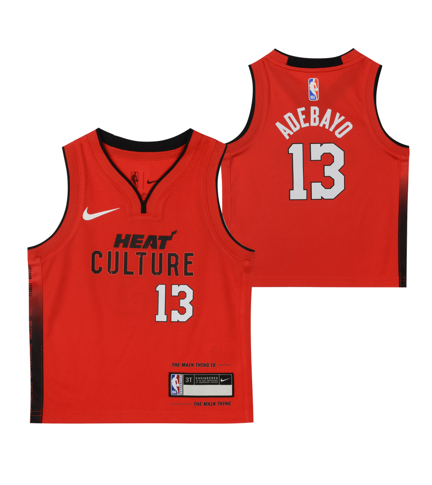 Bam Adebayo Nike HEAT Culture: Blood Red Kids Replica Jersey