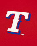 Short Sleeve Youth Hoodie (Red) - Texas Rangers